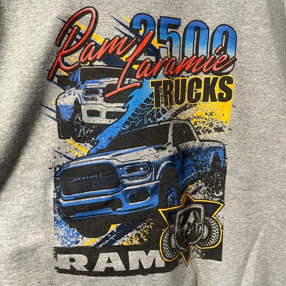 Dodge Ram Laramie Grey Crewneck Sweatshirt - Picture 2 of 4